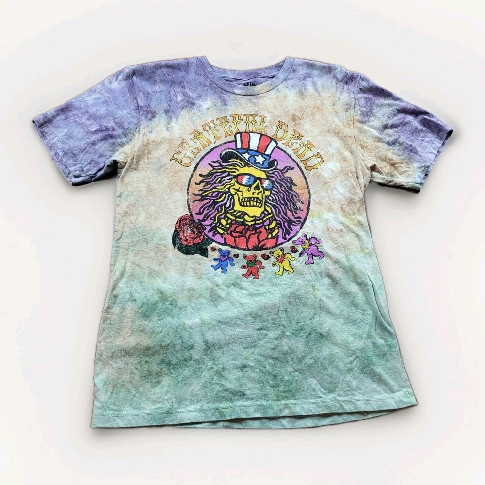 Greatful Dead Tie Dye Uncle Sam T-Shirt Men's Size S Tee Dancing Bears